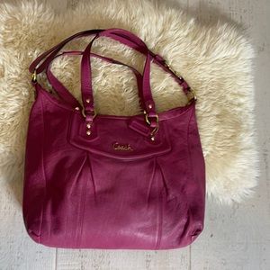 Pink Leather Vintage Coach Bag